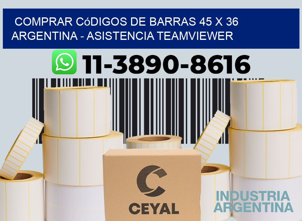Comprar códigos de barras 45 x 36 argentina - asistencia teamviewer