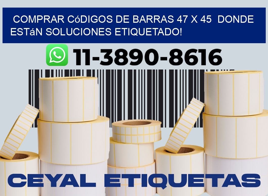 Comprar códigos de barras 47 x 45  donde están soluciones etiquetado!