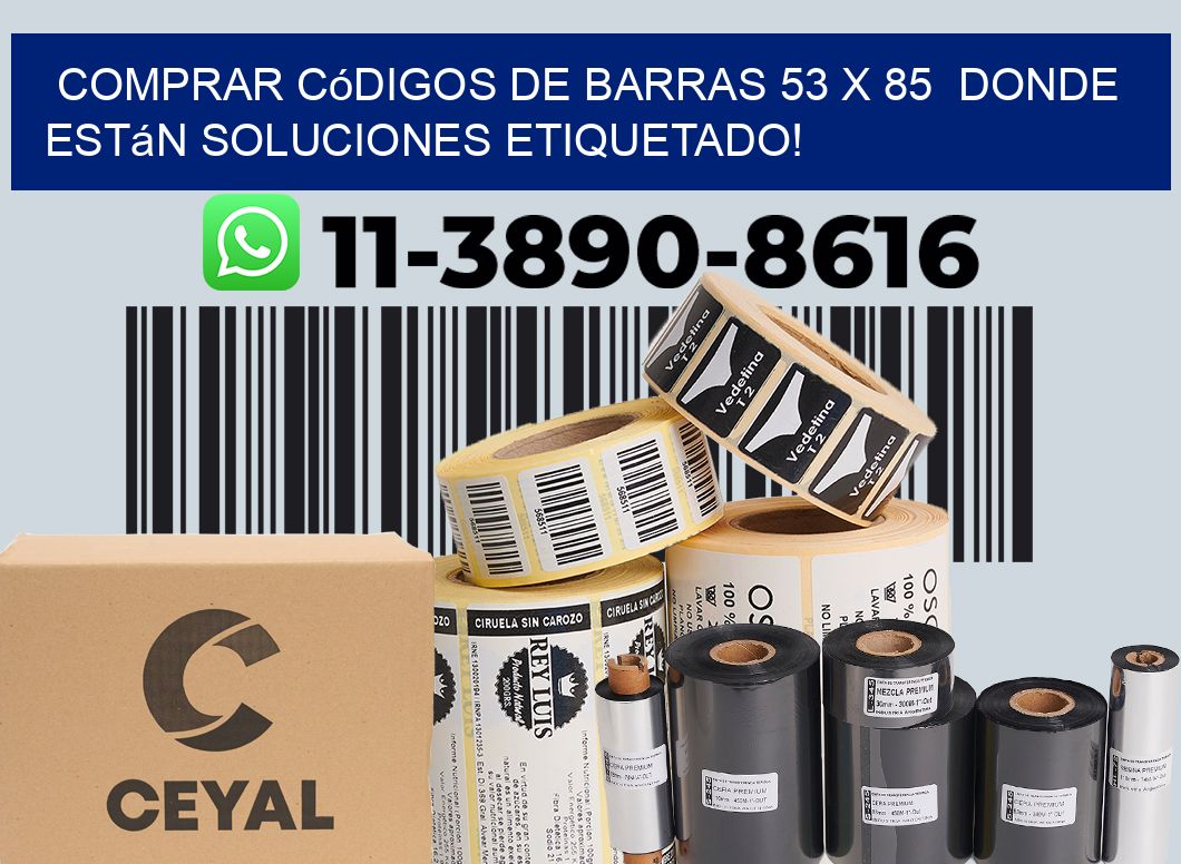 Comprar códigos de barras 53 x 85  donde están soluciones etiquetado!