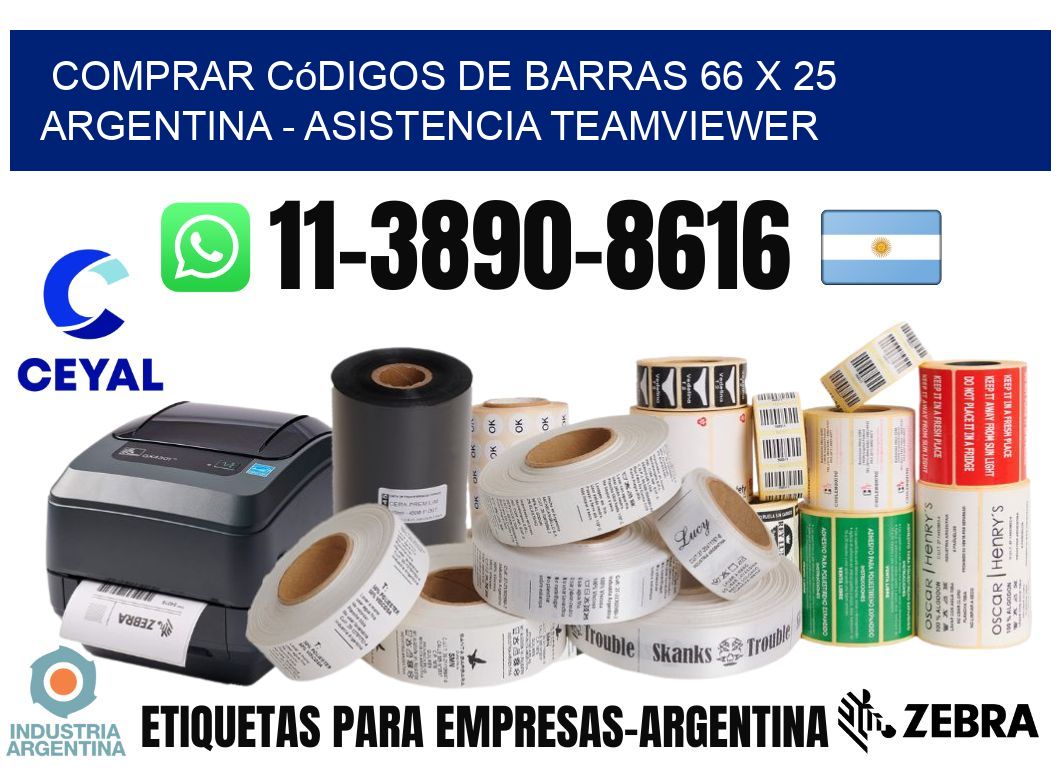 Comprar códigos de barras 66 x 25 argentina - asistencia teamviewer