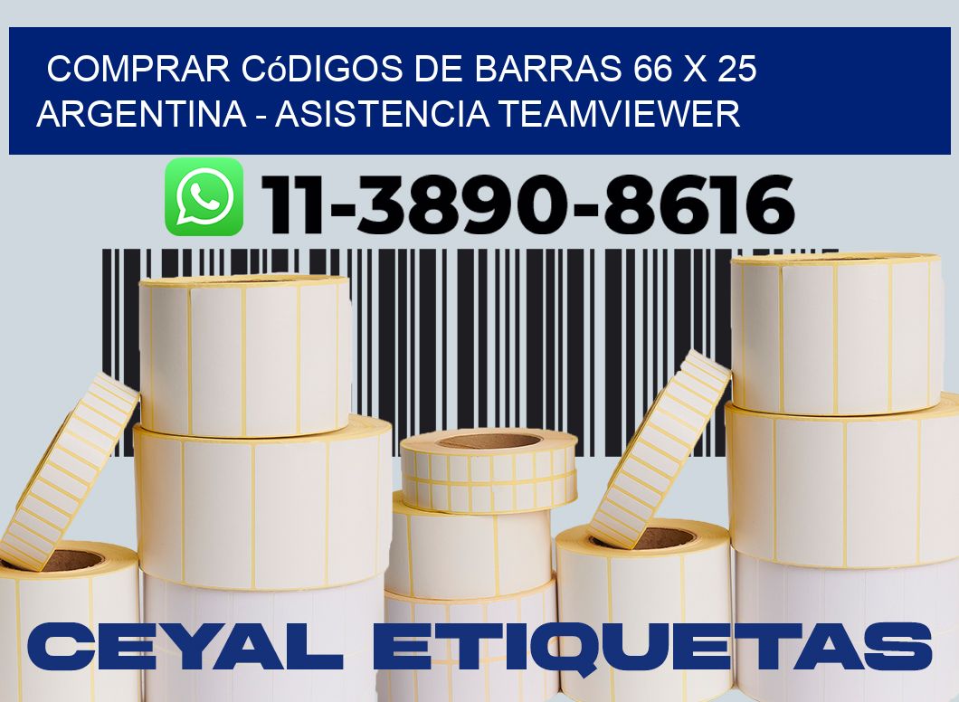 Comprar códigos de barras 66 x 25 argentina - asistencia teamviewer