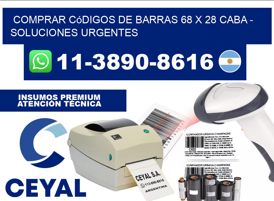 Comprar códigos de barras 68 x 28 CABA - soluciones urgentes