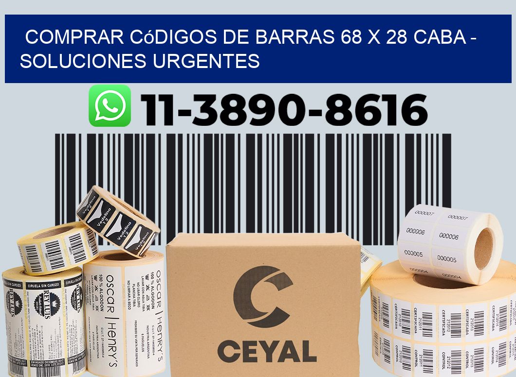Comprar códigos de barras 68 x 28 CABA - soluciones urgentes