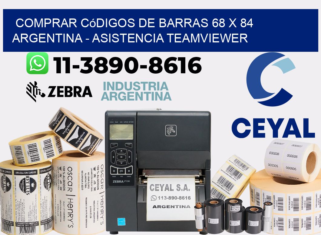 Comprar códigos de barras 68 x 84 argentina - asistencia teamviewer