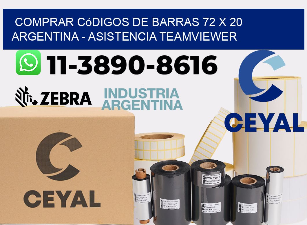 Comprar códigos de barras 72 x 20 argentina - asistencia teamviewer