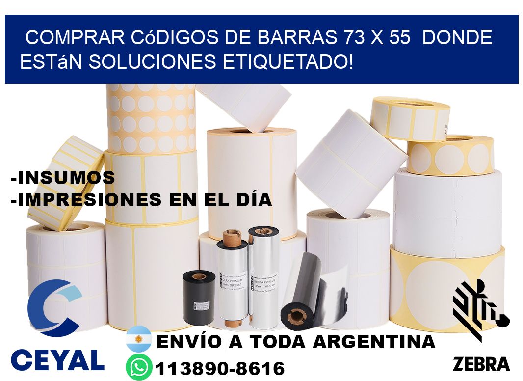 Comprar códigos de barras 73 x 55  donde están soluciones etiquetado!