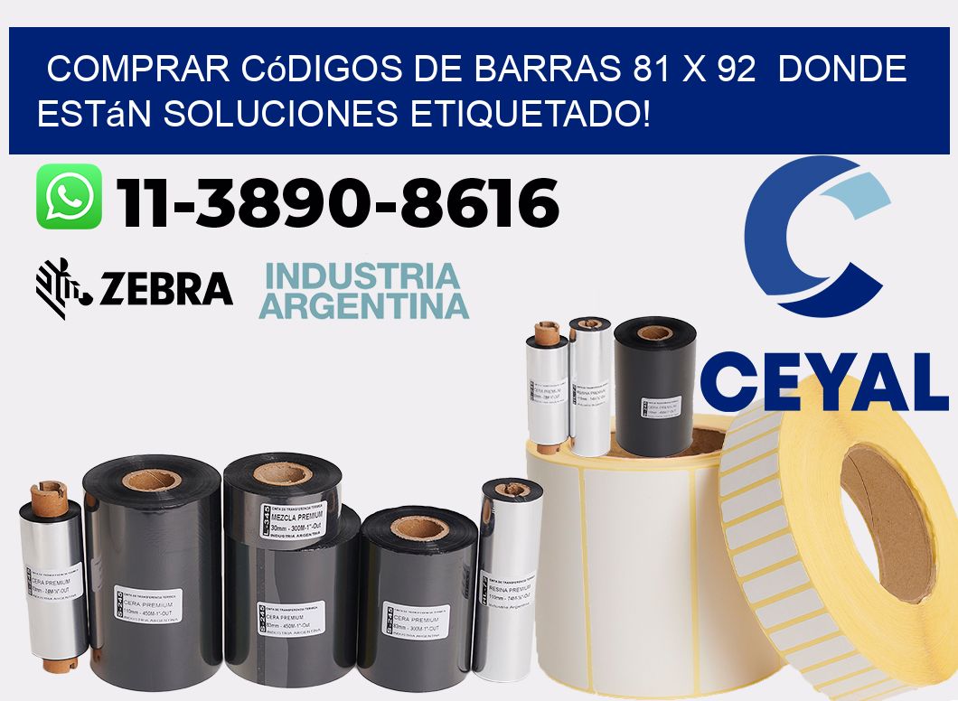 Comprar códigos de barras 81 x 92  donde están soluciones etiquetado!