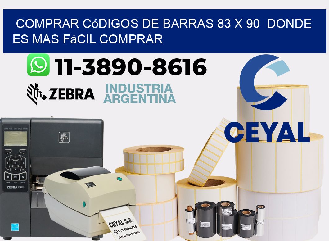 Comprar códigos de barras 83 x 90  Donde es mas fácil comprar