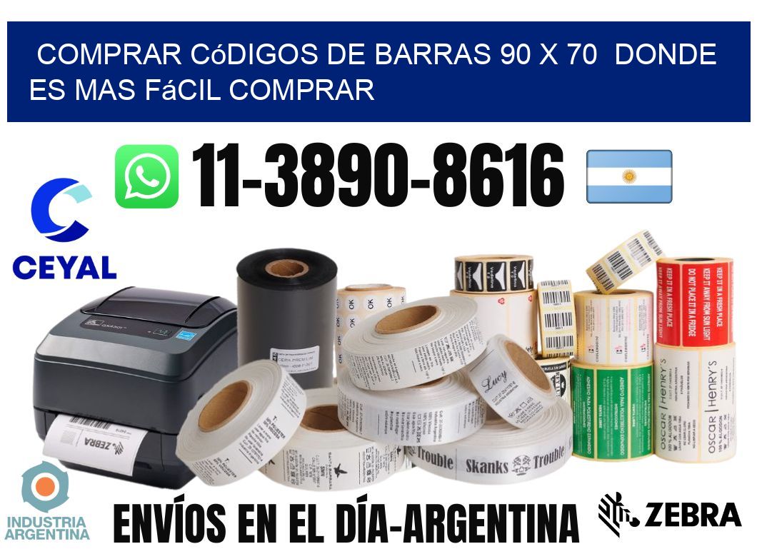 Comprar códigos de barras 90 x 70  Donde es mas fácil comprar