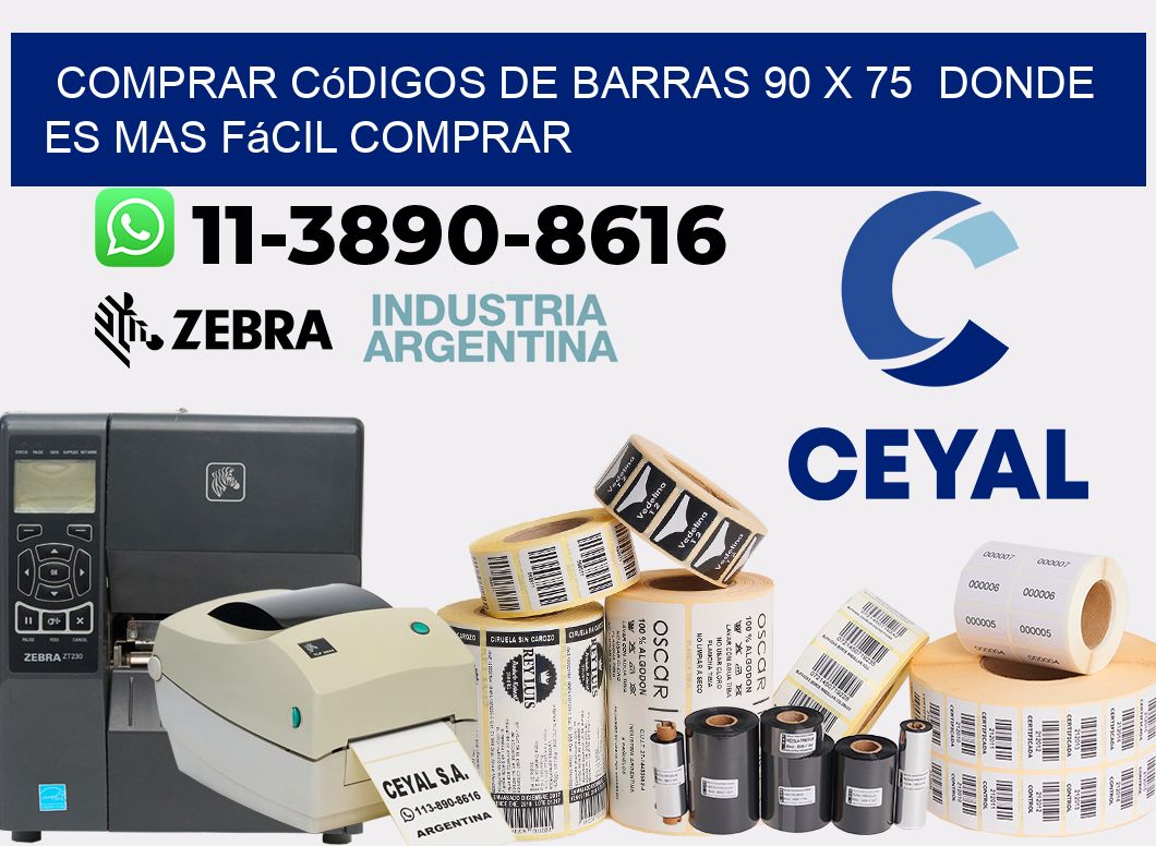 Comprar códigos de barras 90 x 75  Donde es mas fácil comprar