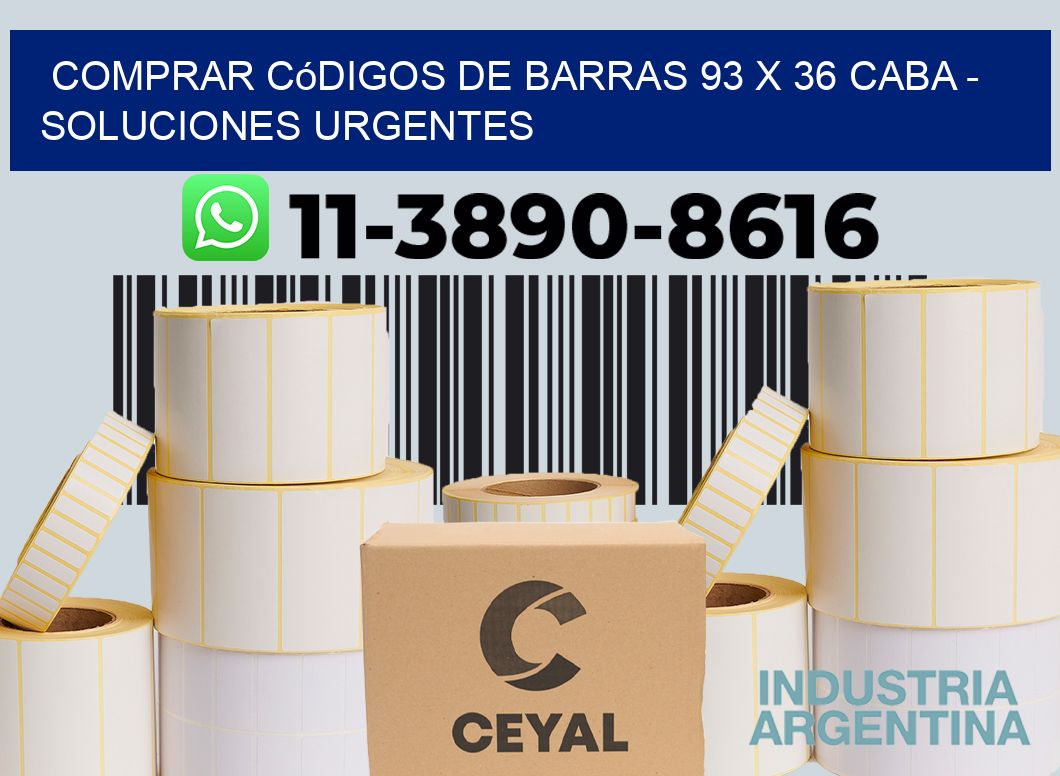 Comprar códigos de barras 93 x 36 CABA - soluciones urgentes