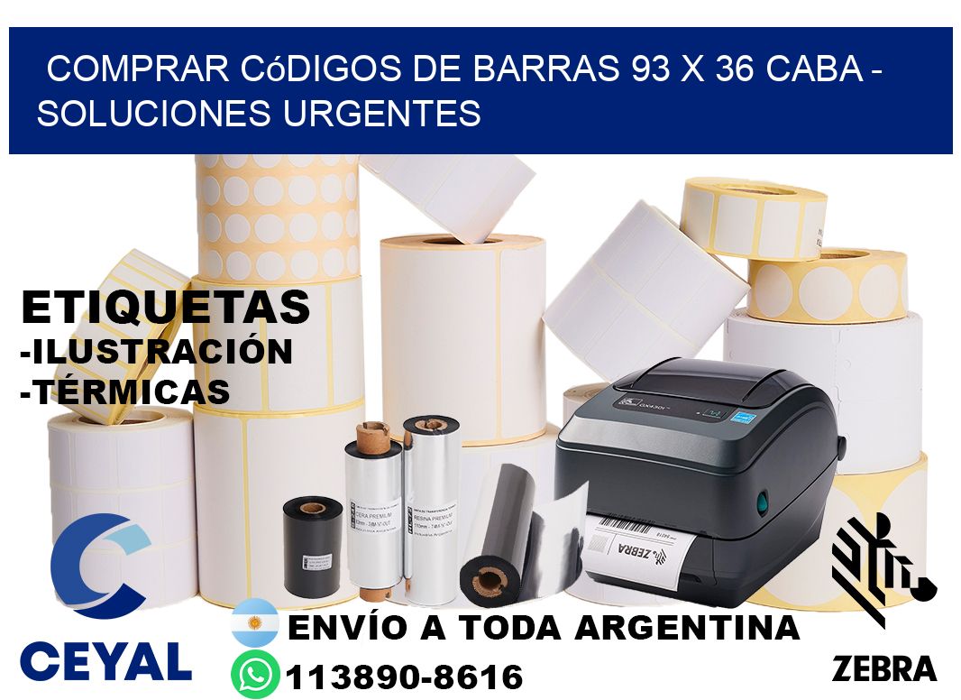 Comprar códigos de barras 93 x 36 CABA - soluciones urgentes
