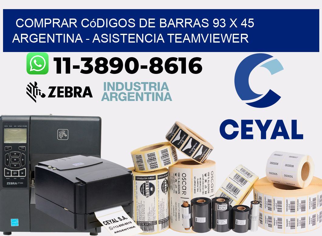 Comprar códigos de barras 93 x 45 argentina - asistencia teamviewer