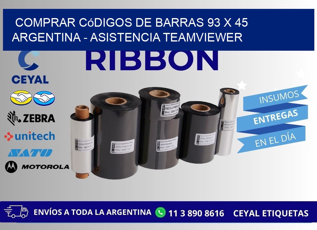 Comprar códigos de barras 93 x 45 argentina - asistencia teamviewer
