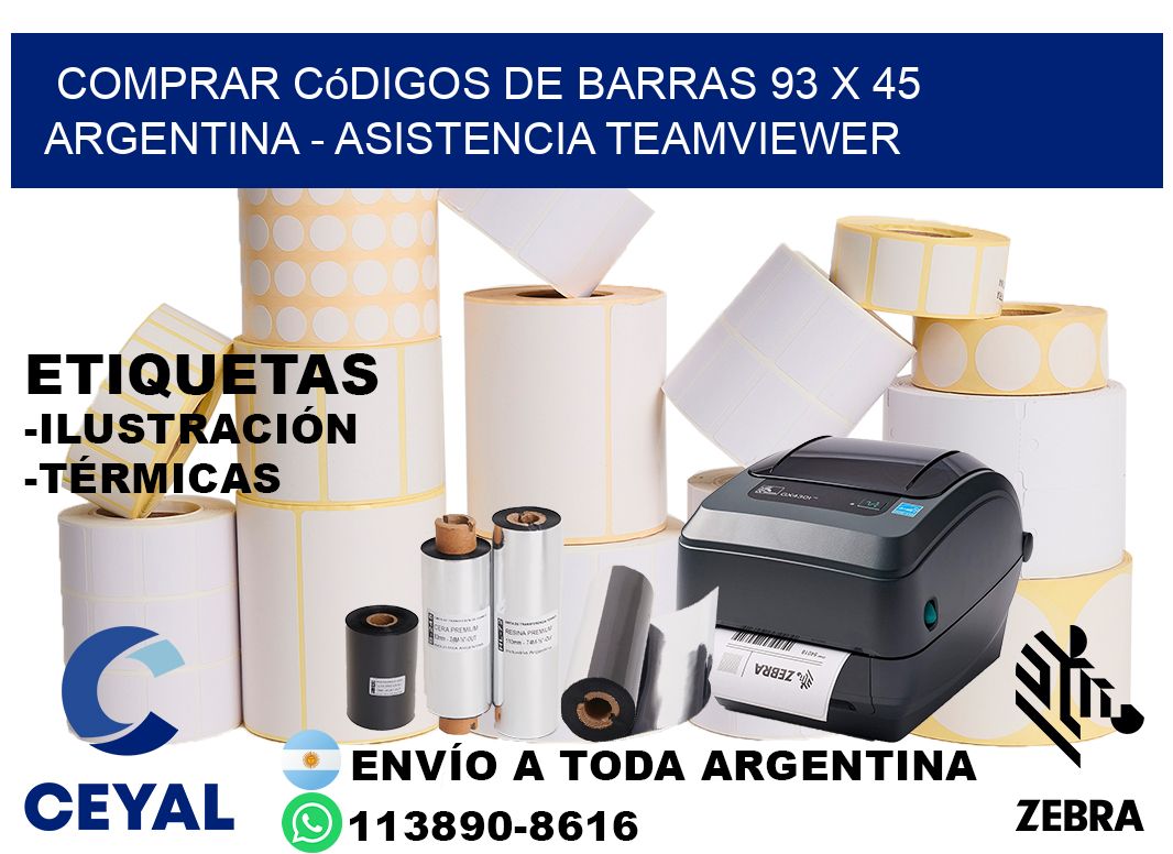 Comprar códigos de barras 93 x 45 argentina - asistencia teamviewer