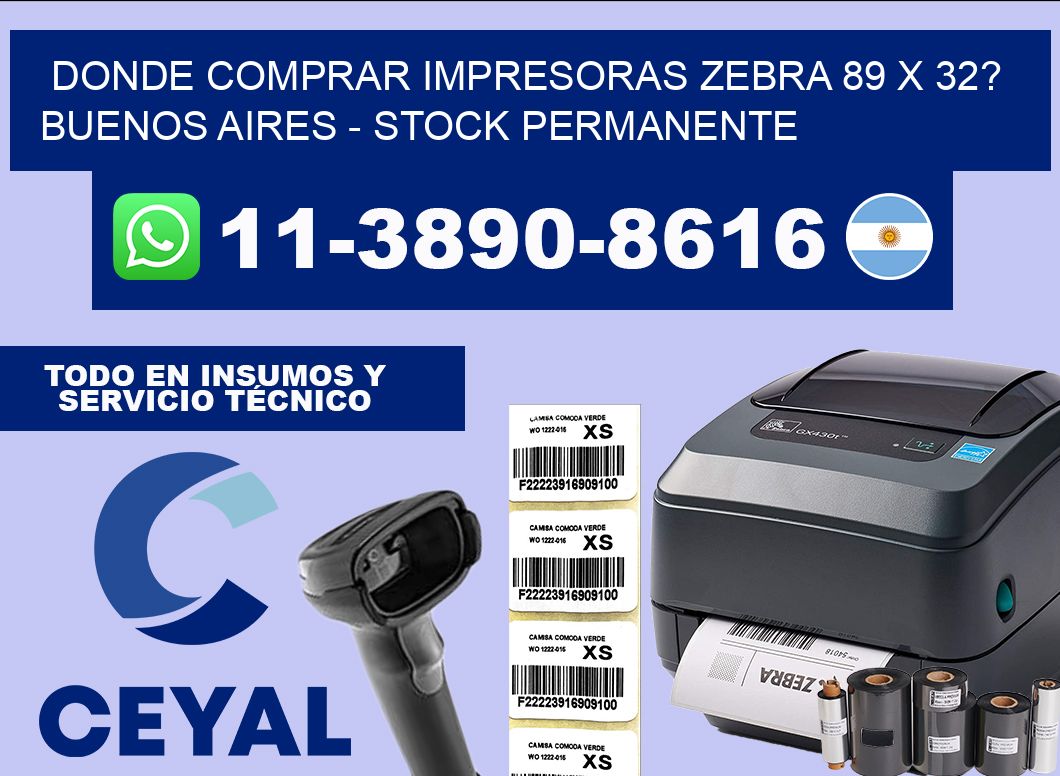 Donde Comprar impresoras zebra 89 x 32? Buenos Aires – Stock permanente