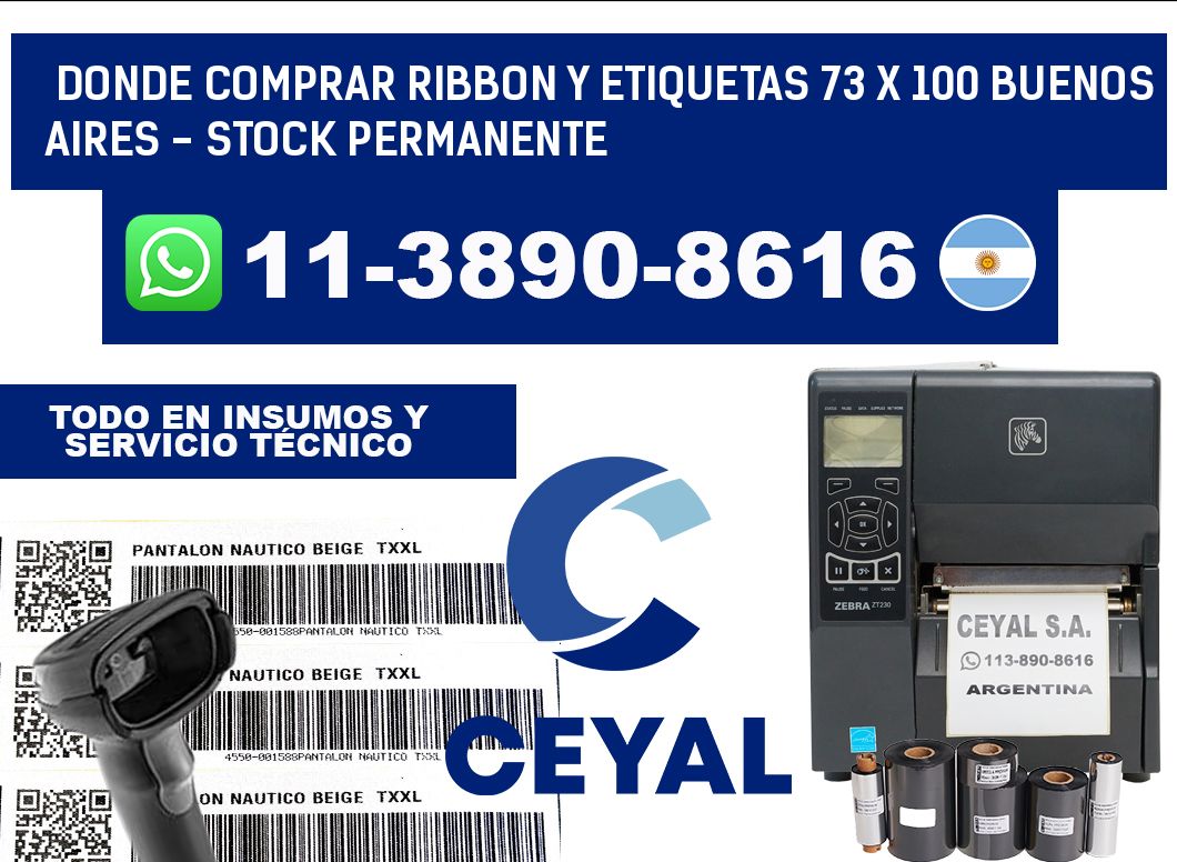 Donde Comprar ribbon y etiquetas 73 x 100 Buenos Aires - Stock permanente