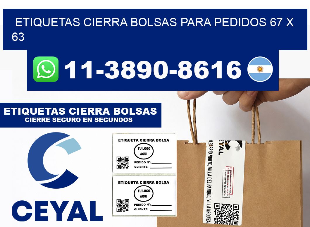 ETIQUETAS CIERRA BOLSAS PARA PEDIDOS 67 x 63