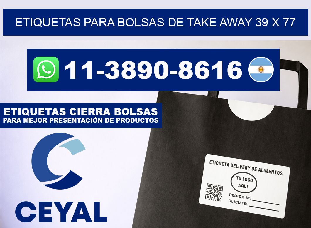 ETIQUETAS PARA BOLSAS DE TAKE AWAY 39 x 77