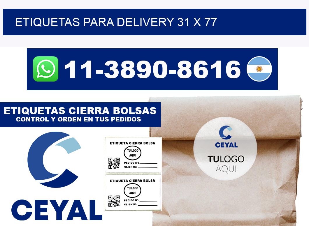 ETIQUETAS PARA DELIVERY 31 x 77