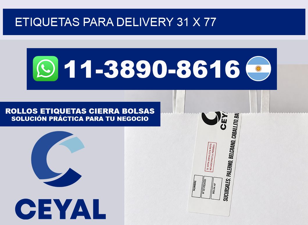 ETIQUETAS PARA DELIVERY 31 x 77
