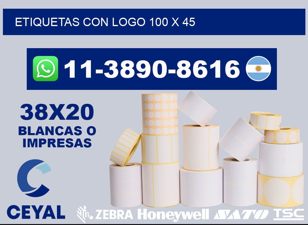 Etiquetas con logo 100 x 45