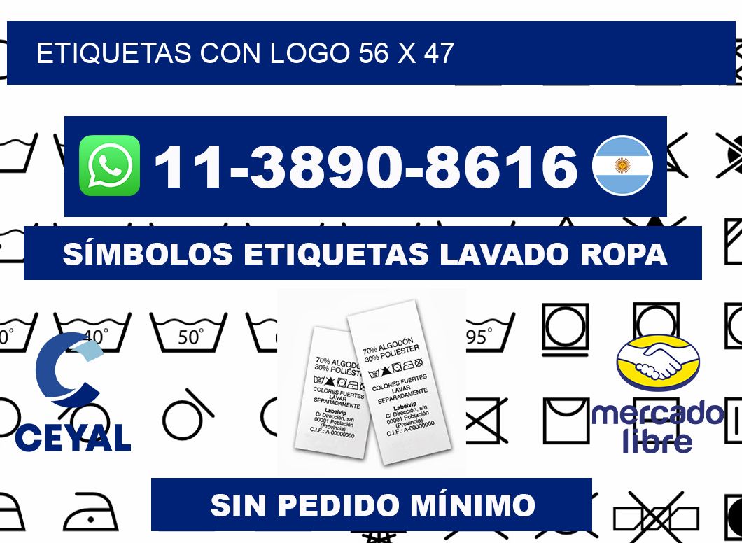 Etiquetas con logo 56 x 47
