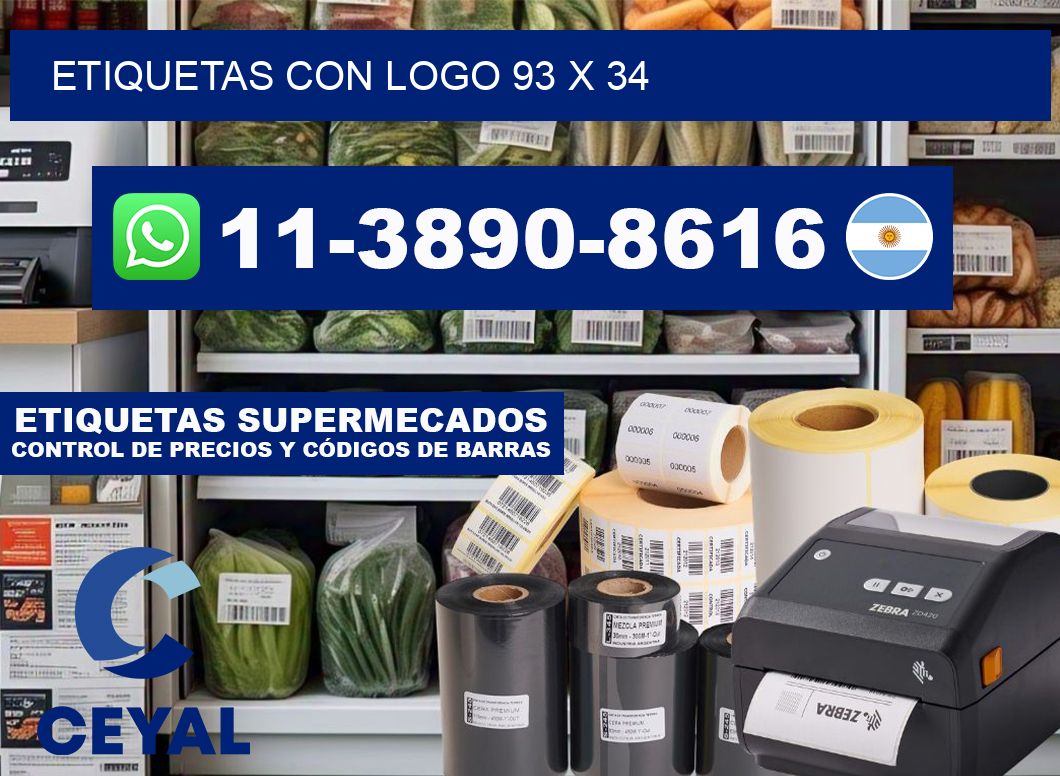 Etiquetas con logo 93 x 34