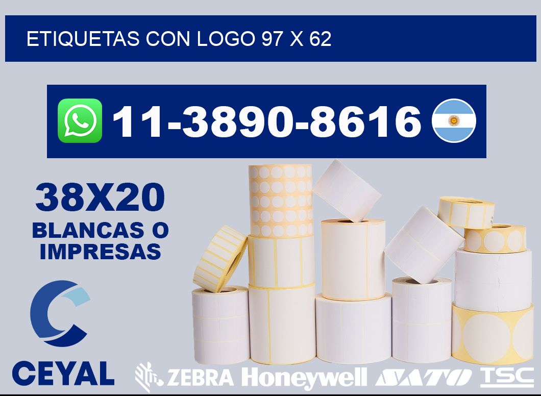 Etiquetas con logo 97 x 62