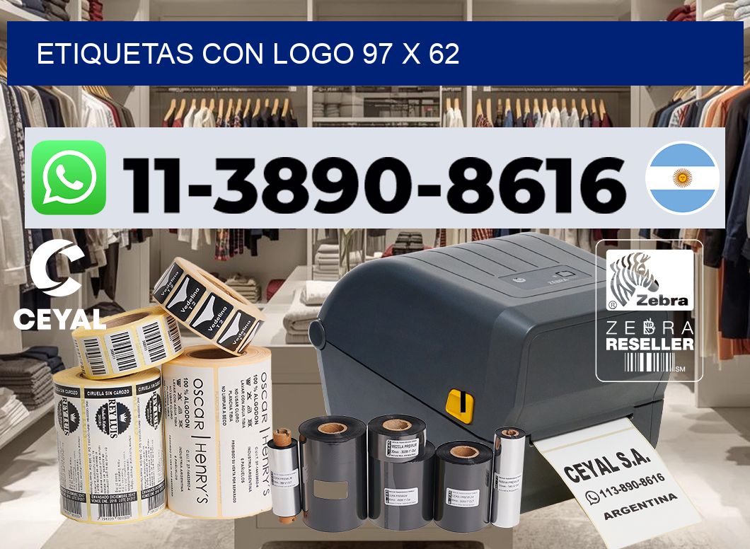 Etiquetas con logo 97 x 62