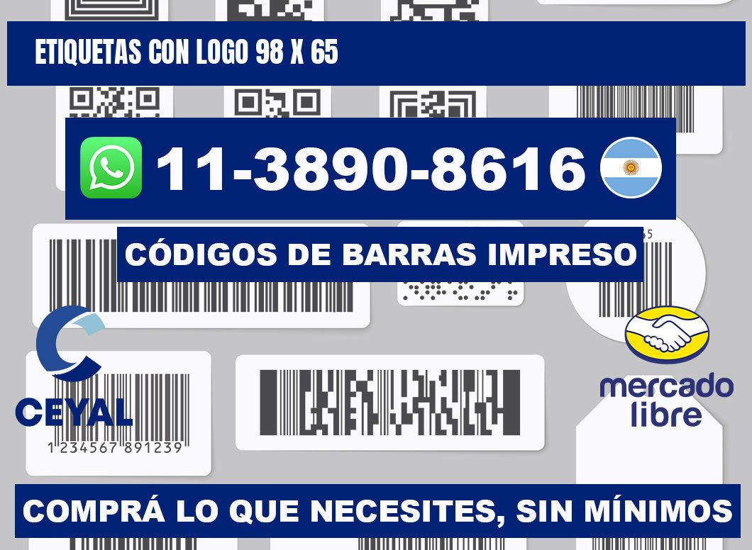 Etiquetas con logo 98 x 65