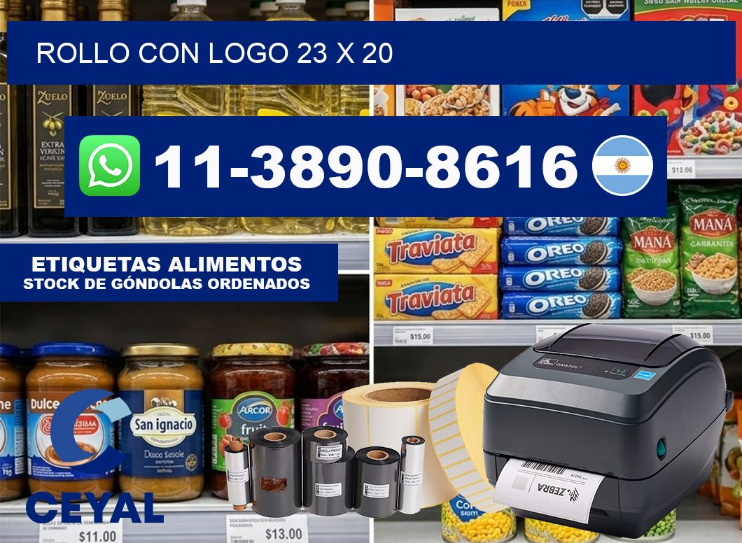 Rollo con logo 23 x 20