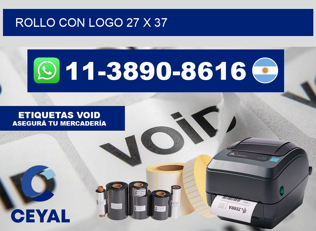 Rollo con logo 27 x 37