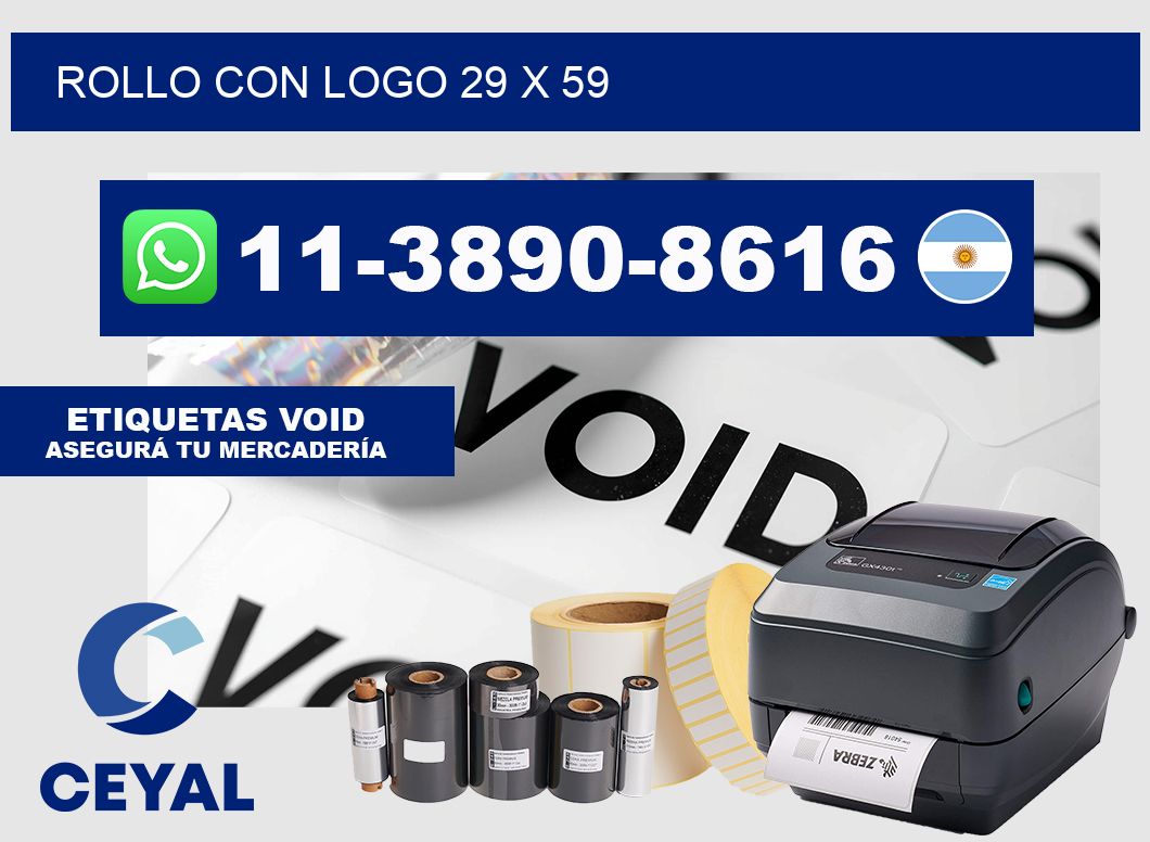 Rollo con logo 29 x 59