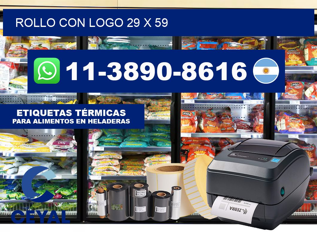 Rollo con logo 29 x 59