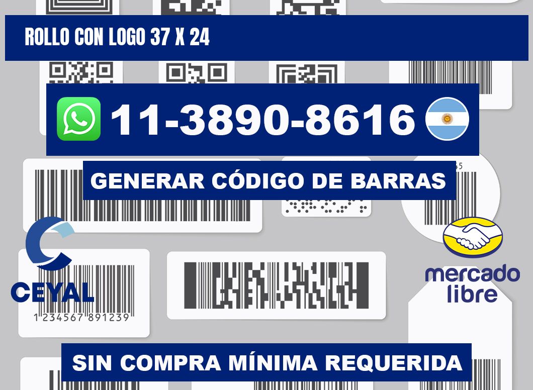 Rollo con logo 37 x 24