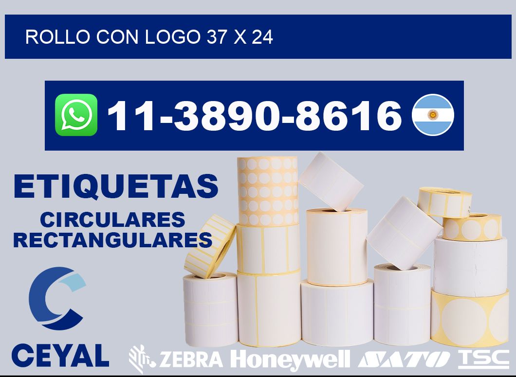 Rollo con logo 37 x 24