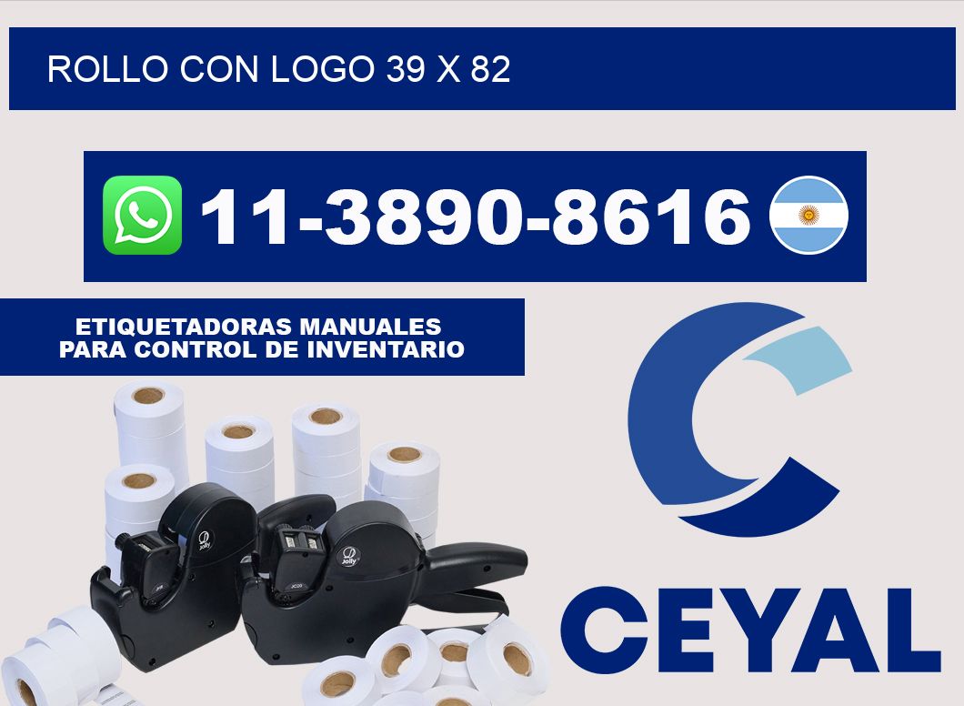 Rollo con logo 39 x 82