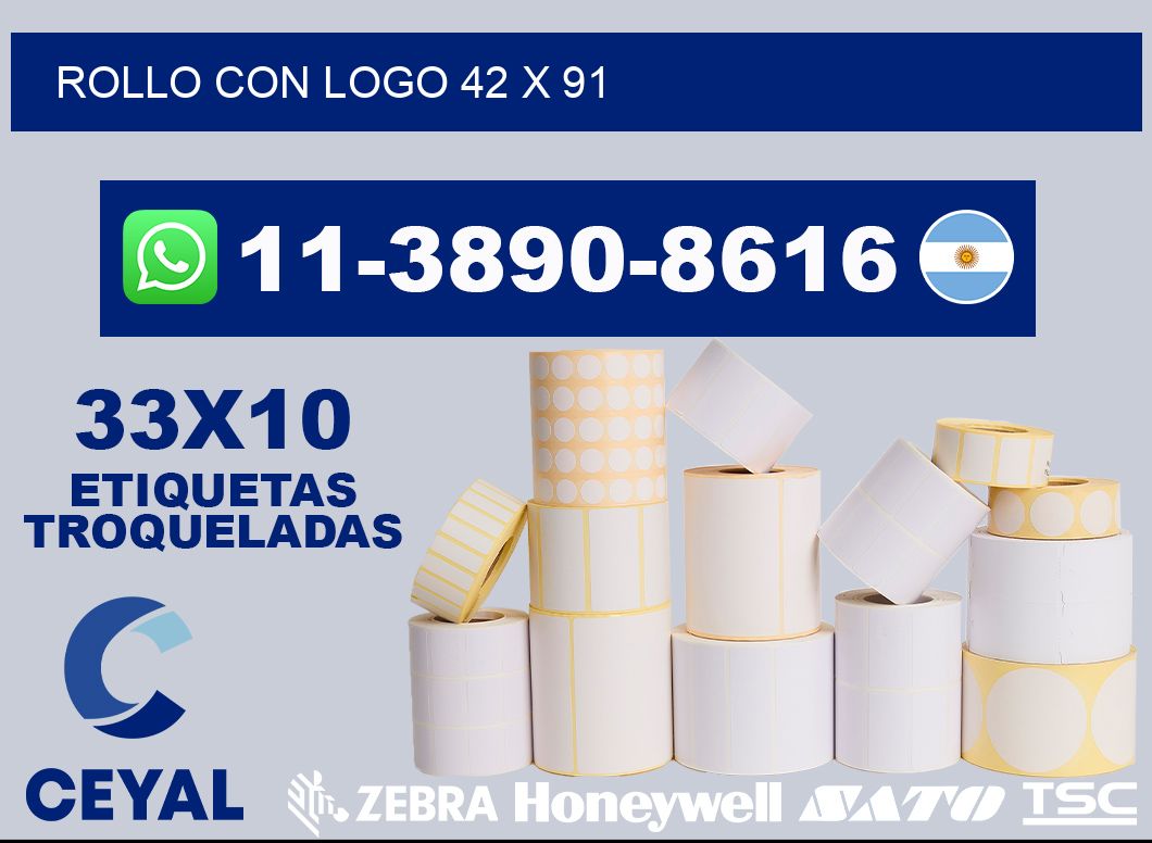 Rollo con logo 42 x 91
