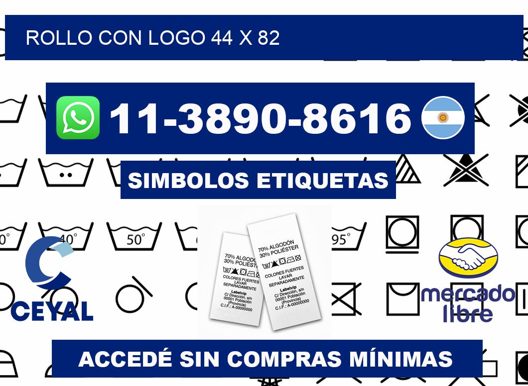 Rollo con logo 44 x 82
