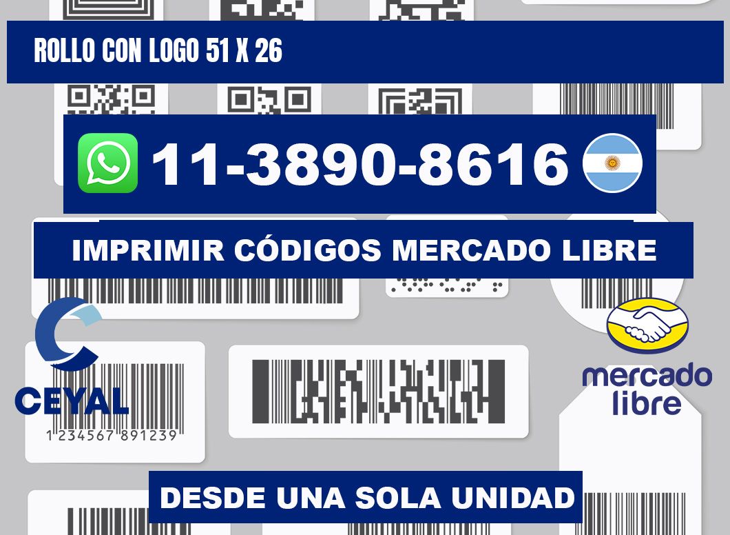 Rollo con logo 51 x 26