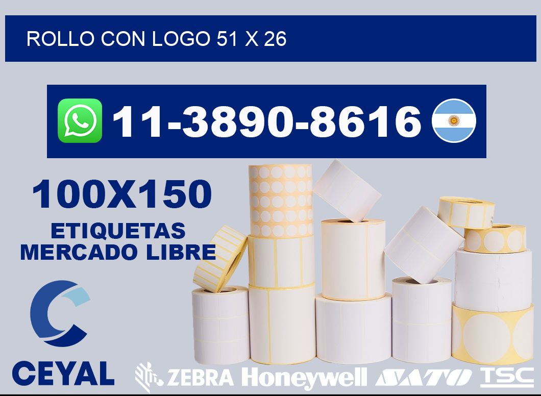 Rollo con logo 51 x 26