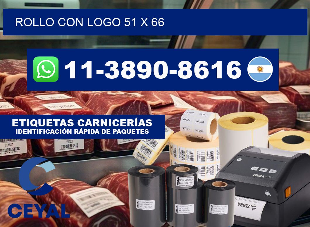 Rollo con logo 51 x 66