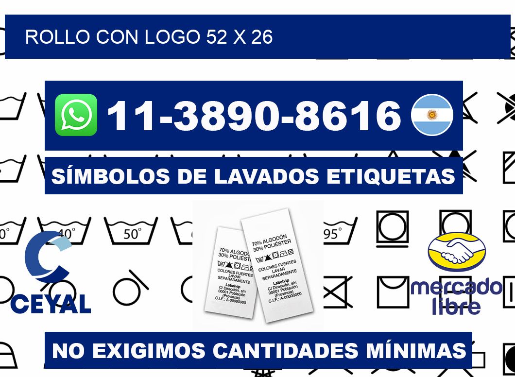 Rollo con logo 52 x 26