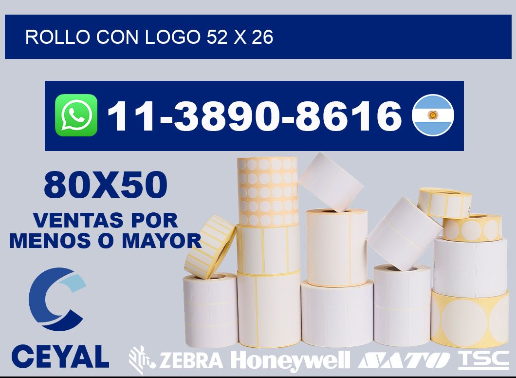 Rollo con logo 52 x 26