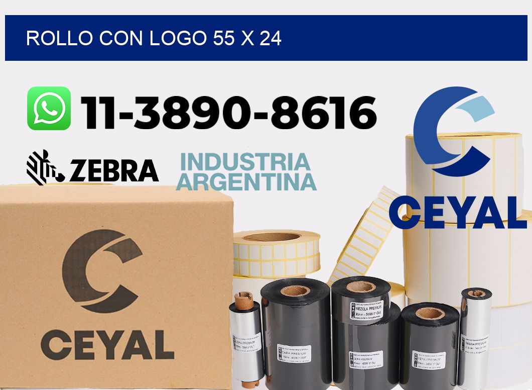 Rollo con logo 55 x 24