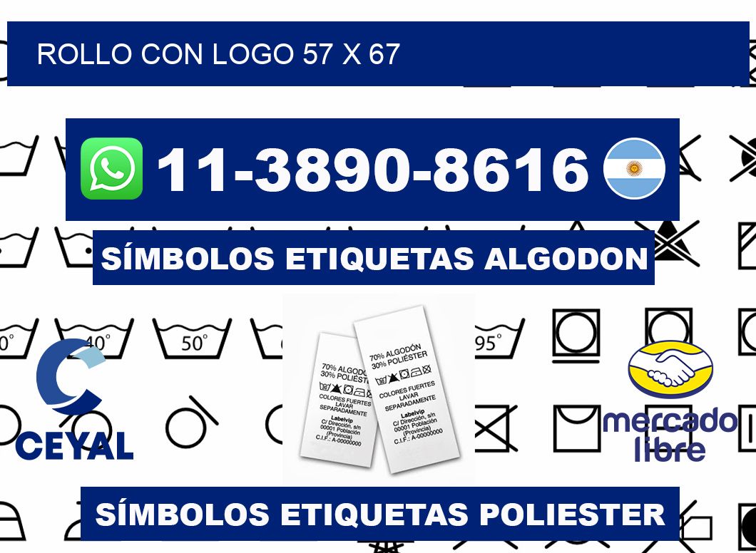 Rollo con logo 57 x 67