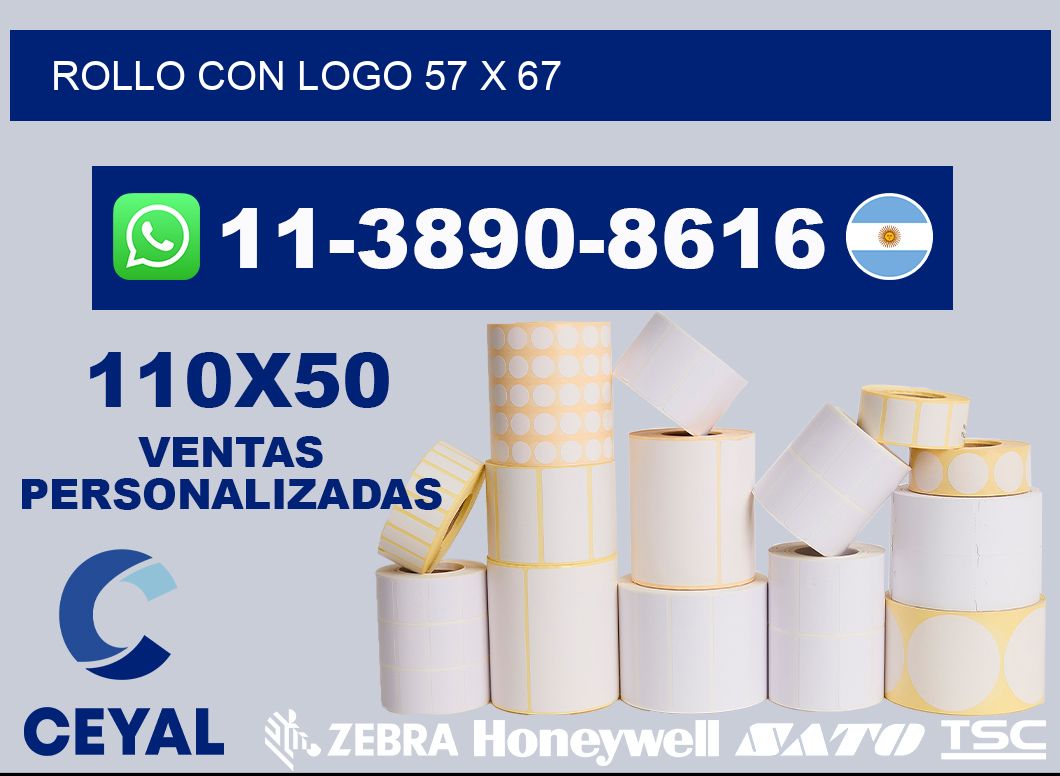 Rollo con logo 57 x 67
