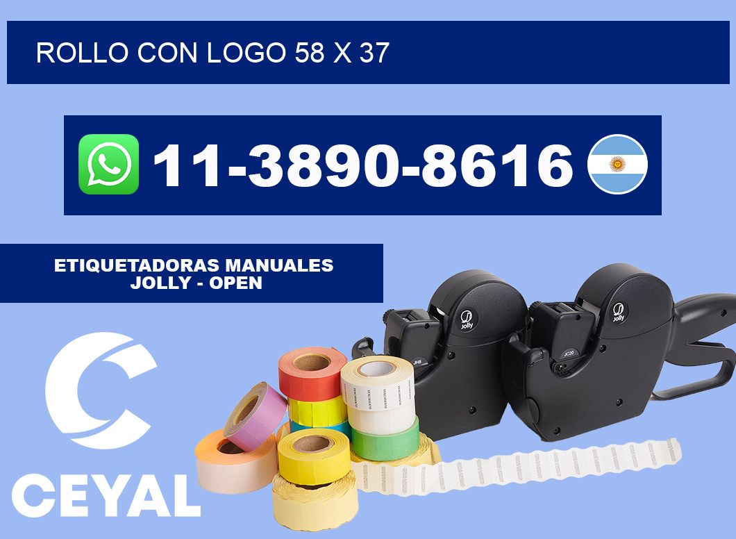 Rollo con logo 58 x 37