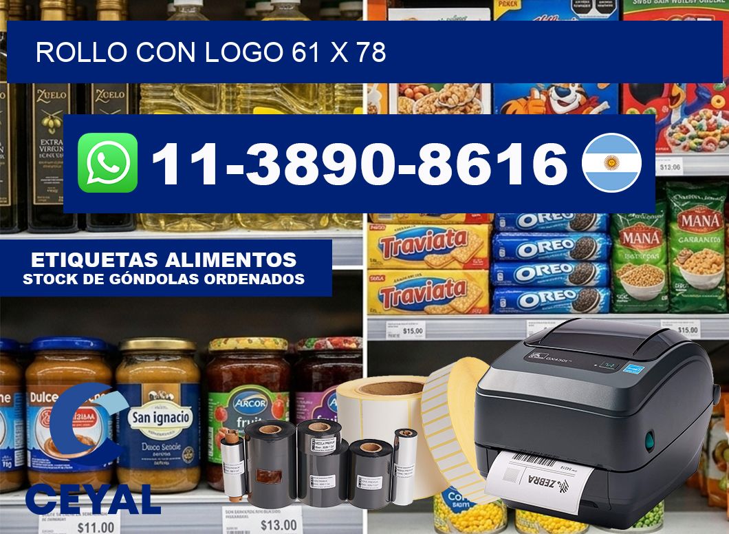 Rollo con logo 61 x 78